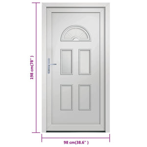 Porta Ingresso Bianca 98x198 cm in PVC 3187910