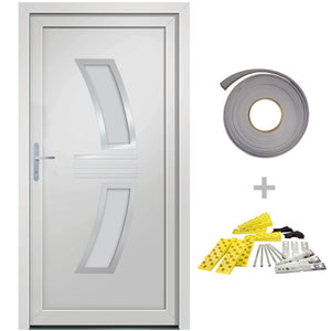 Porta Ingresso Bianca 98x208 cm in PVC 3187923