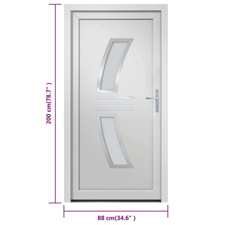 Porta Ingresso Bianca 88x200 cm in PVC 3187926