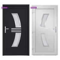 Porta Ingresso Antracite 88x200 cm in PVC 3187931