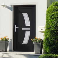 Porta Ingresso Antracite 88x200 cm in PVC 3187931