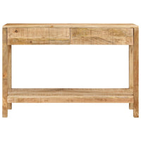 Tavolo Consolle con 2 Cassetti 110x35x75cm Legno Massello Mango 354982