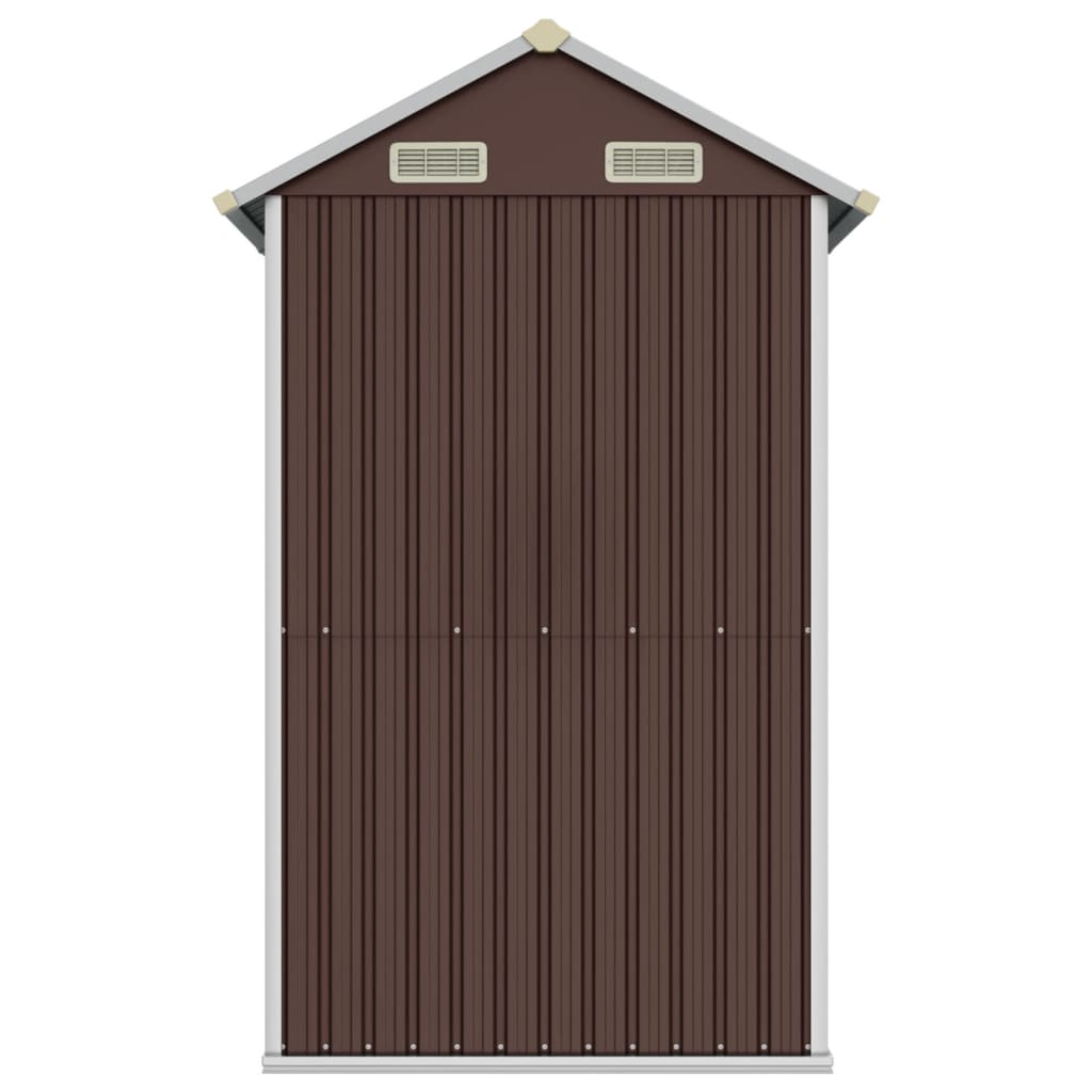 Capanno da Giardino Marrone 192x152,5x237 cm Acciaio Zincato 364532