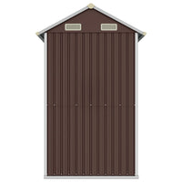 Capanno da Giardino Marrone 192x152,5x237 cm Acciaio Zincato 364532