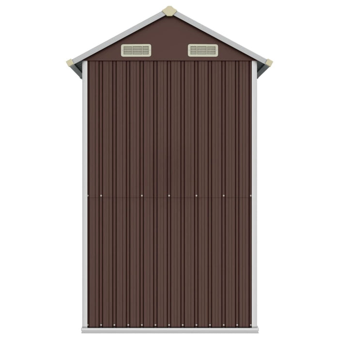 Capanno da Giardino Marrone 192x152,5x237 cm Acciaio Zincato 364532