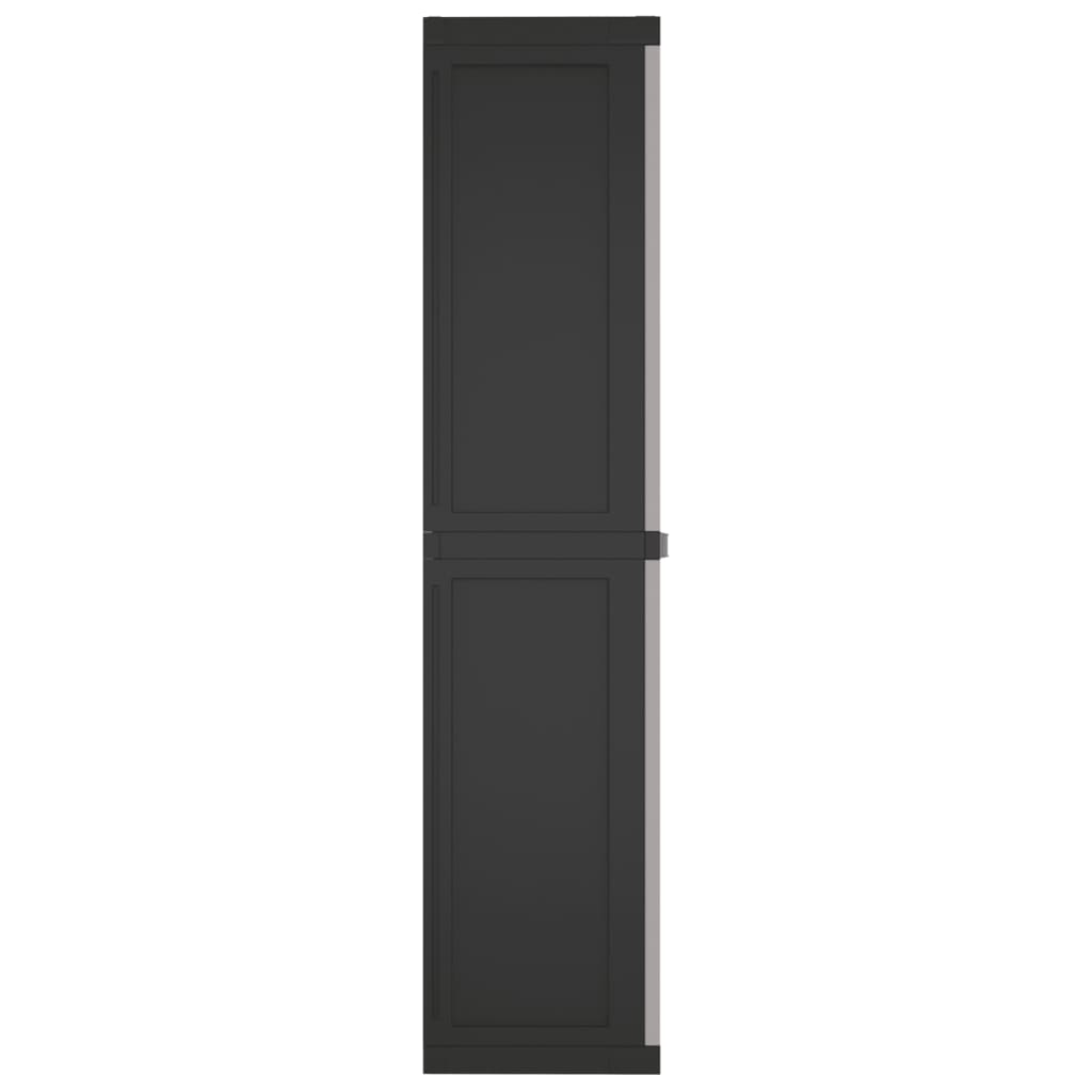 Armadio da Esterno Grigio e Nero 97x37x165 cm in PP 364203