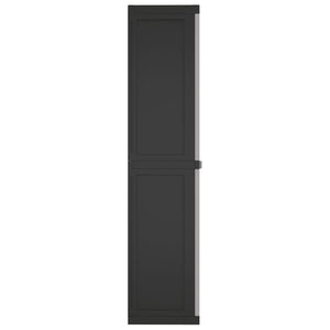 Armadio da Esterno Grigio e Nero 97x37x165 cm in PP 364203