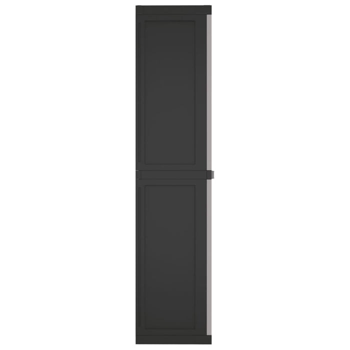 Armadio da Esterno Grigio e Nero 97x37x165 cm in PP 364203