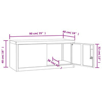 Armadio Classificatore Bianco 90x40x40 cm in Acciaio 339716