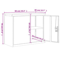 Armadio Classificatore Grigio Chiaro 90x40x70 cm in Acciaio 339721