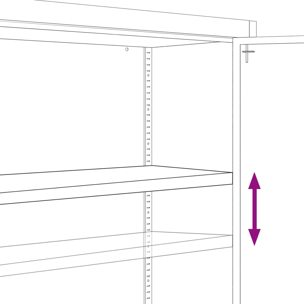 Armadio Classificatore Antracite 90x40x70 cm in Acciaio 339723