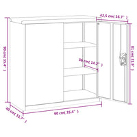 Armadio Classificatore Bianco 90x40x90 cm in Acciaio 339728