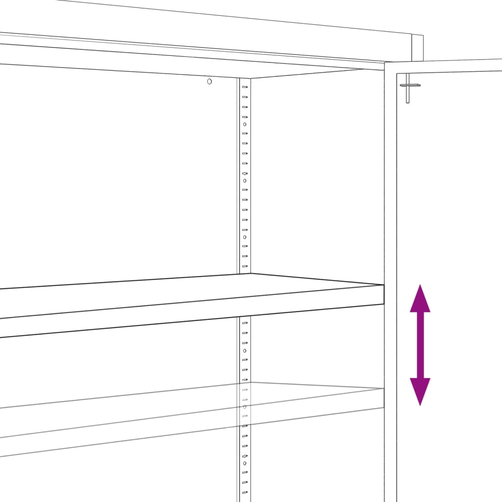 Armadio Classificatore Antracite 90x40x90 cm in Acciaio 339731