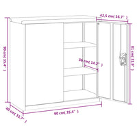 Armadio Classificatore Antracite 90x40x90 cm in Acciaio 339731