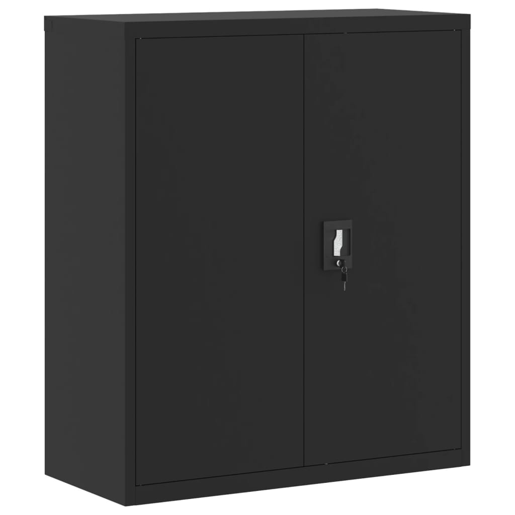 Armadio Classificatore Nero 90x40x105 cm in Acciaio 339738