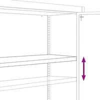 Armadio Classificatore Antracite e Bianco 90x40x105 cm Acciaio 339740