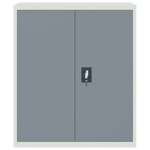 Schedario Grigio Chiaro e Grigio Scuro 90x40x105 cm in Acciaio 339743