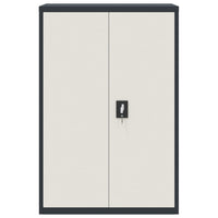 Armadio Classificatore Antracite e Bianco 90x40x140 cm Acciaio 339748