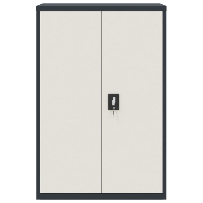 Armadio Classificatore Antracite e Bianco 90x40x140 cm Acciaio 339748