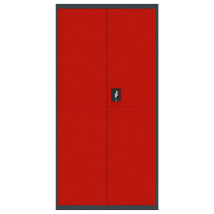 Armadio Classificatore Antracite e Rosso 90x40x180cm in Acciaiocod mxl 129382