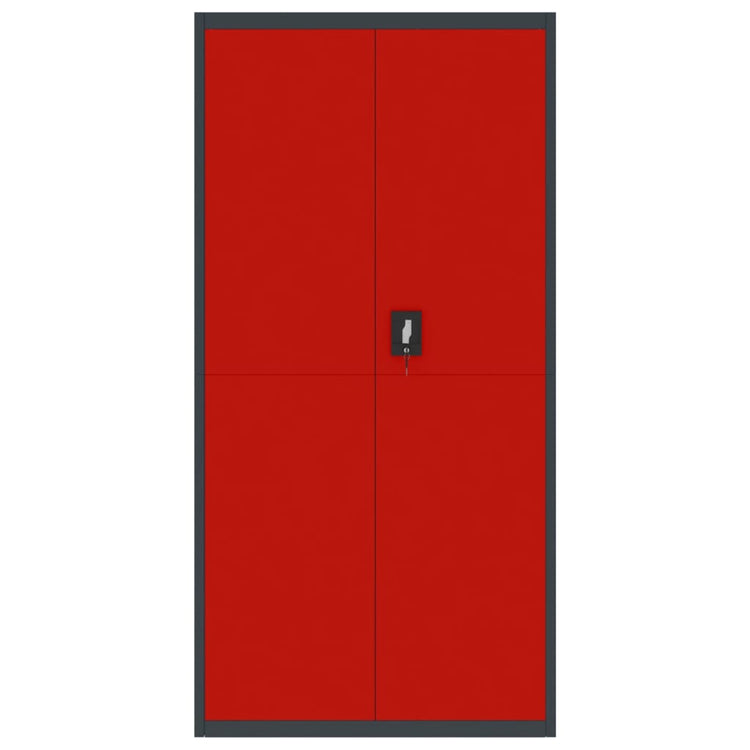 Armadio Classificatore Antracite e Rosso 90x40x180cm in Acciaiocod mxl 129382