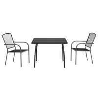 Set da Pranzo da Giardino 3 pz in Acciaio Antracite 3187967