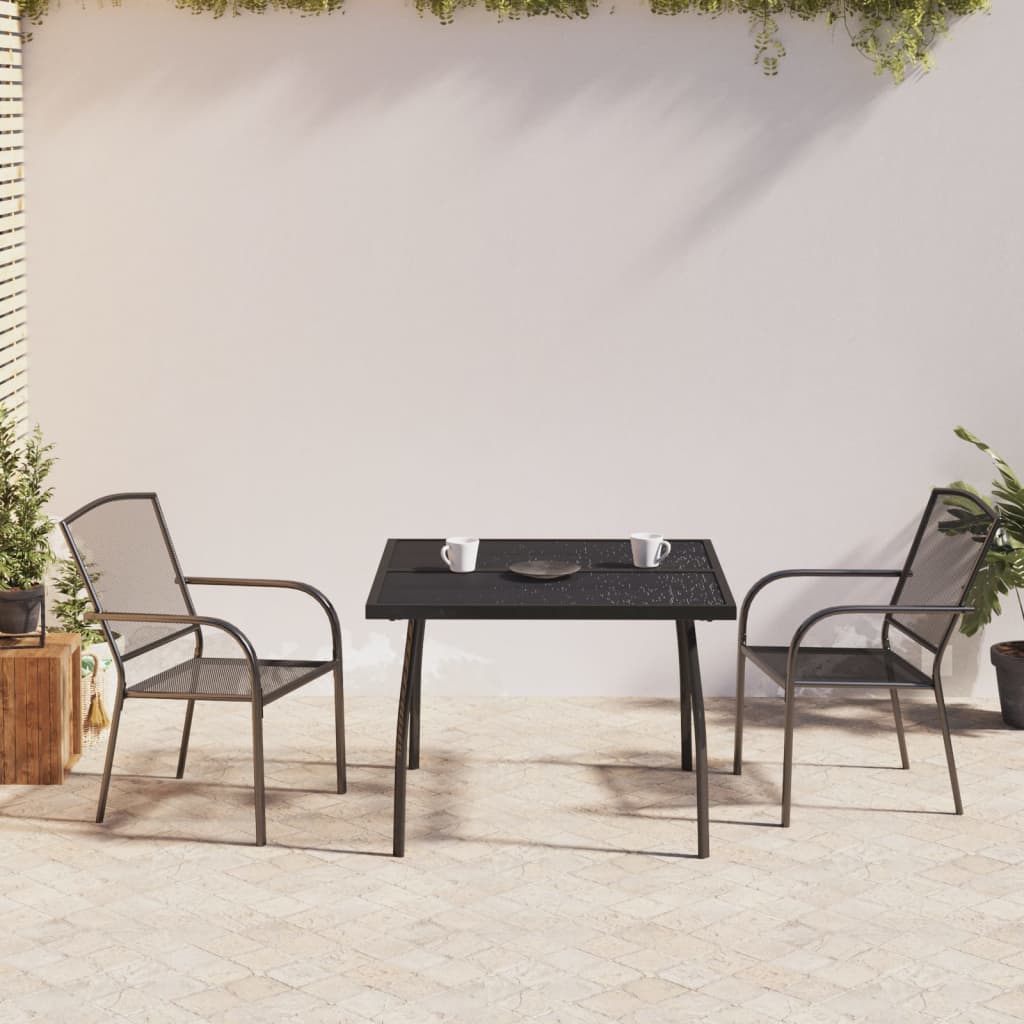 Set da Pranzo da Giardino 3 pz in Acciaio Antracite 3187967