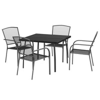 Set da Pranzo da Giardino 5 pz in Acciaio Antracitecod mxl 100698