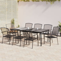 Set da Pranzo da Giardino 9 pz in Acciaio Antracite 3187974