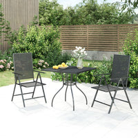 Set da Pranzo da Giardino 3 pz in Acciaio Antracite 3187975