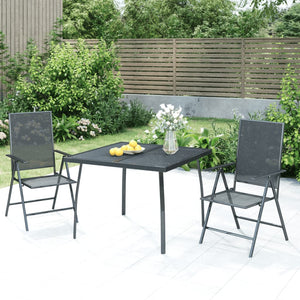 Set da Pranzo da Giardino 3 pz in Acciaio Antracitecod mxl 100724