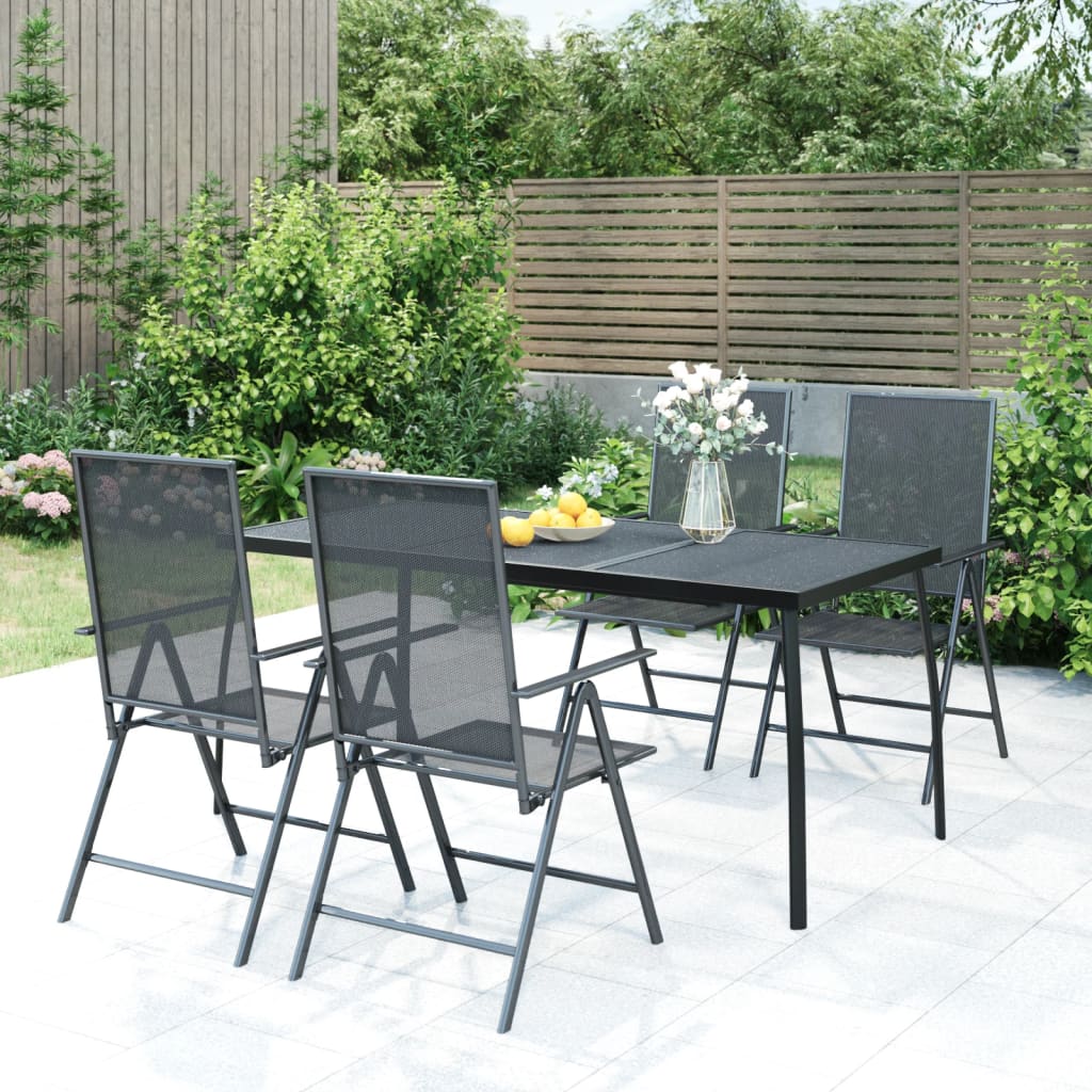 Set da Pranzo da Giardino 5 pz in Acciaio Antracitecod mxl 100707