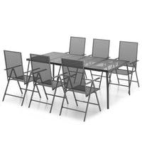 Set da Pranzo da Giardino 7 pz in Acciaio Antracite 3187983