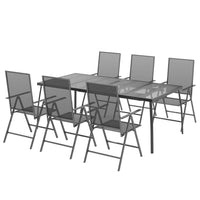 Set da Pranzo da Giardino 7 pz in Acciaio Antracite 3187983