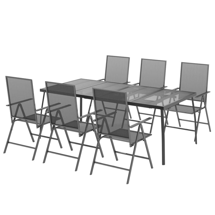 Set da Pranzo da Giardino 7 pz in Acciaio Antracite 3187983