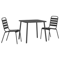 Set da Pranzo da Giardino 3 pz in Acciaio Antracitecod mxl 124633