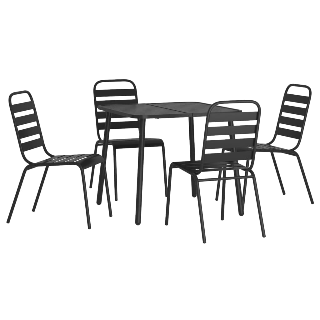 Set da Pranzo da Giardino 5 pz in Acciaio Antracite 3187988