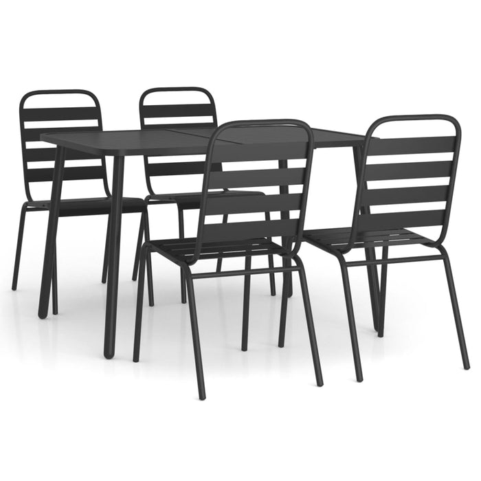 Set da Pranzo da Giardino 5 pz in Acciaio Antracite 3187991