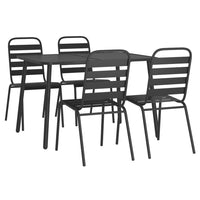 Set da Pranzo da Giardino 5 pz in Acciaio Antracite 3187991