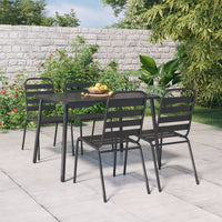 Set da Pranzo da Giardino 5 pz in Acciaio Antracite 3187991