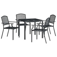 Set da Pranzo da Giardino 5 pz in Acciaio Antracite 3187998