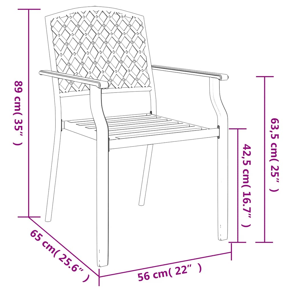 Set da Pranzo da Giardino 5 pz in Acciaio Antracite 3187998