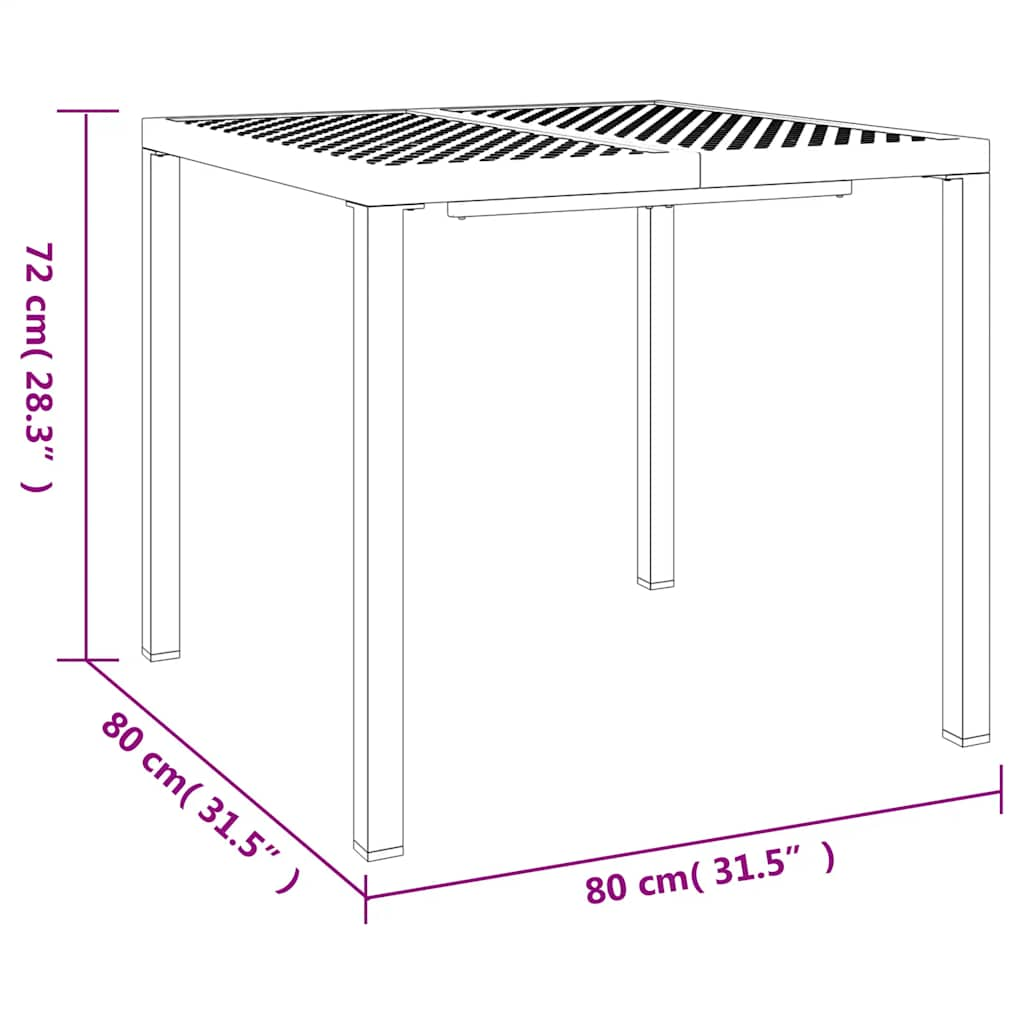 Set da Pranzo da Giardino 5 pz in Acciaio Antracite 3187998