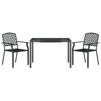 Set da Pranzo da Giardino 3 pz in Acciaio Antracite 3188001