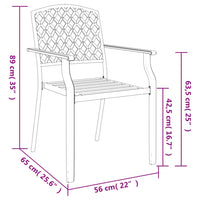 Set da Pranzo da Giardino 3 pz in Acciaio Antracite 3188001