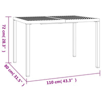 Set da Pranzo da Giardino 3 pz in Acciaio Antracite 3188001