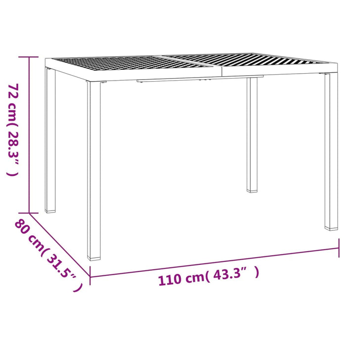 Set da Pranzo da Giardino 3 pz in Acciaio Antracite 3188001