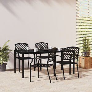 Set da Pranzo da Giardino 5 pz in Acciaio Antracitecod mxl 100689