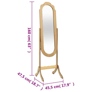 Specchio Autoportante 45,5x47,5x160 cm in Legno Multistrato 353905