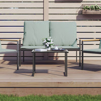 Tavolo da Giardino Antracite 55x40x37 cm Acciaiocod mxl 102389